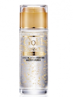 Moisturizing lotion with gold, collagen and hyaluronic acid Gold Blossom, SQUEEZE 120ml.